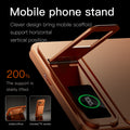 Magnetic power bank with built-in fold-out phone stand